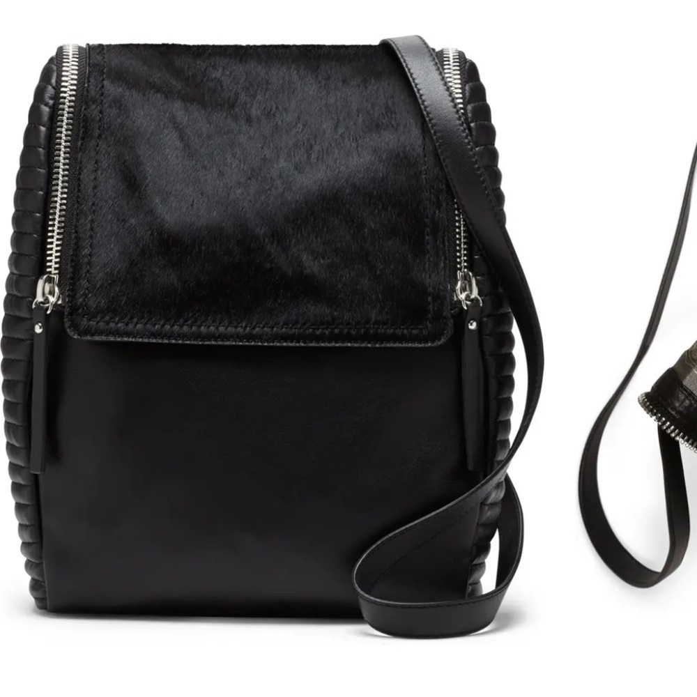 Edgy Leather & Pony hair backpack